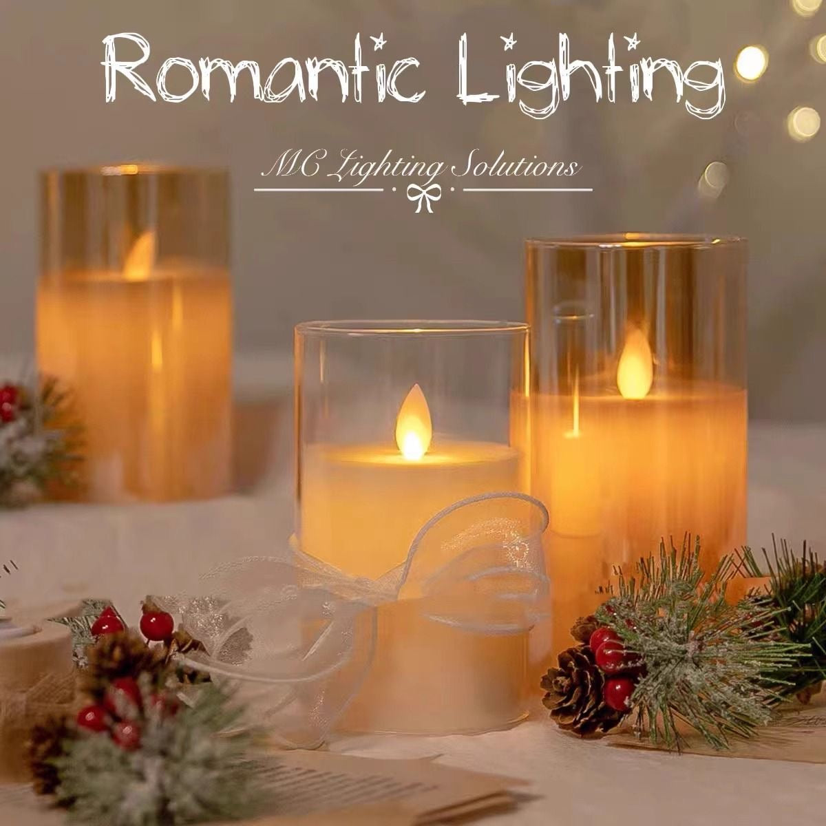 Rechargeable electronic candle romantic atmosphere light