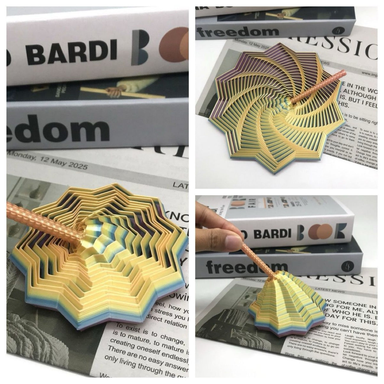 3D Printed Stress Relief Spiral Magic Stereo Geometric Educational Toy